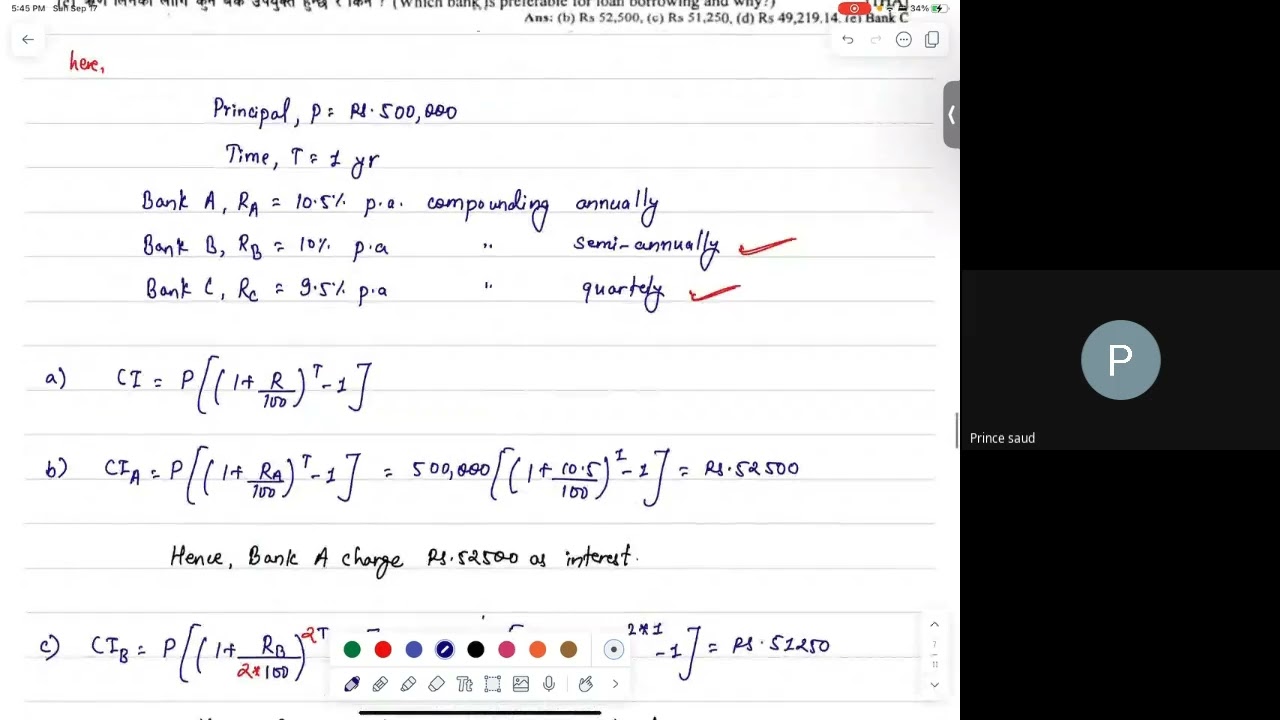 Class 10 C Math | Compound Interest | Lecture 2 | SEE Compulsory Mathematics