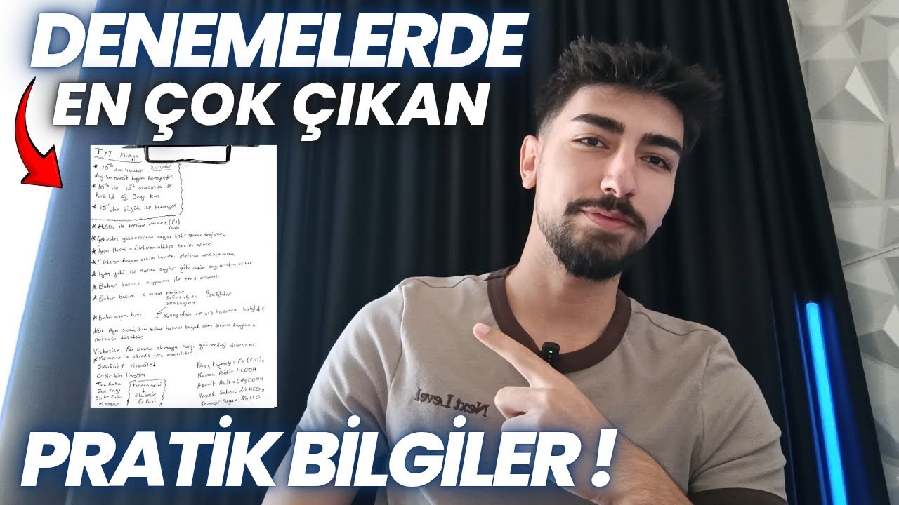 TYT DENEMESİNDE EN ÇOK ÇIKAN BİLGİLER 1 YKS 2026