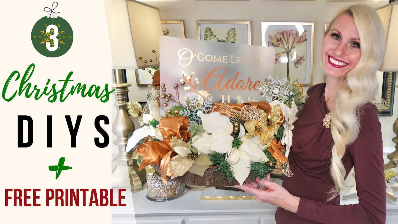 🎄3 HIGH END CHRISTMAS Decor DIYS on A BUDGET! Friend Friday Hop