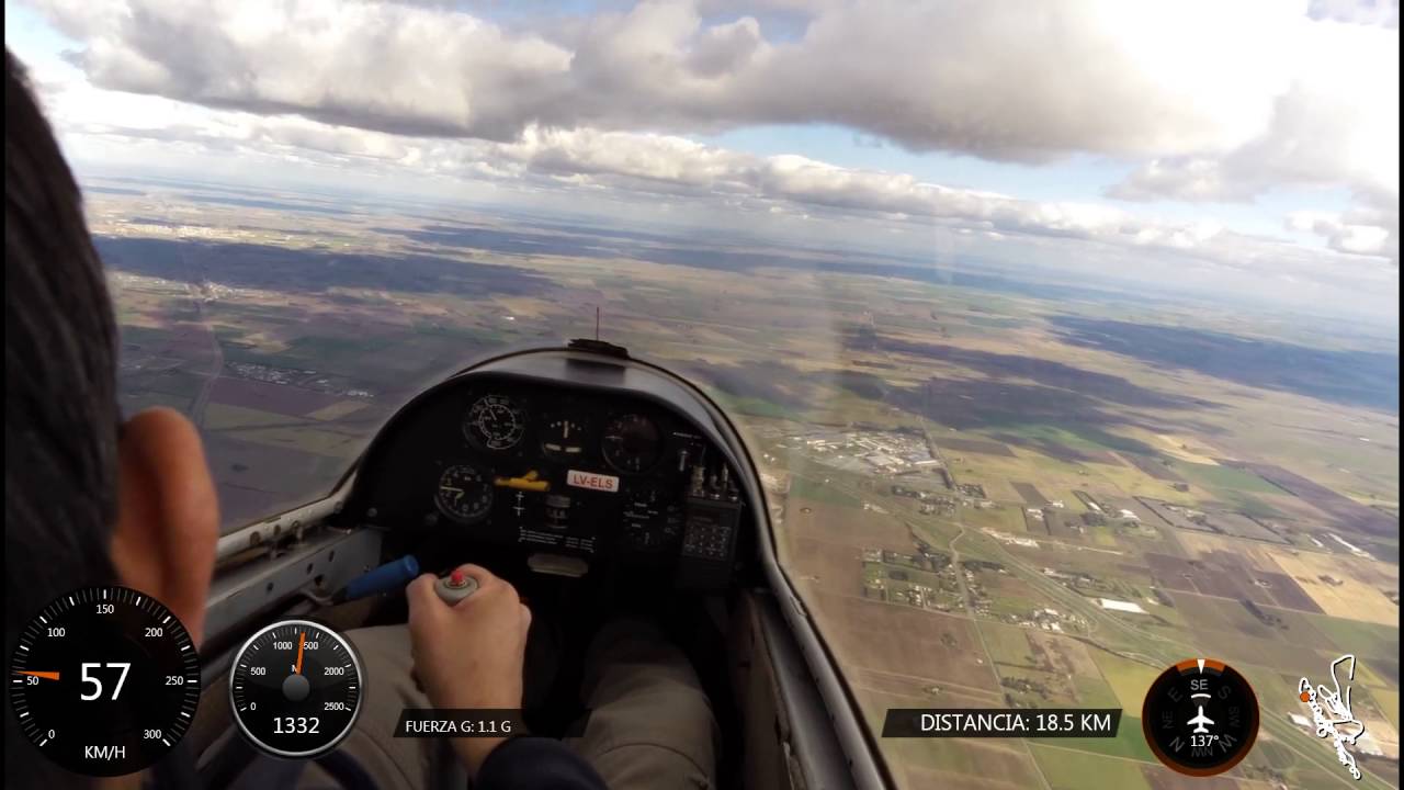 Club de planeadores Rosario.Curso de piloto.Vuelo Nº25.