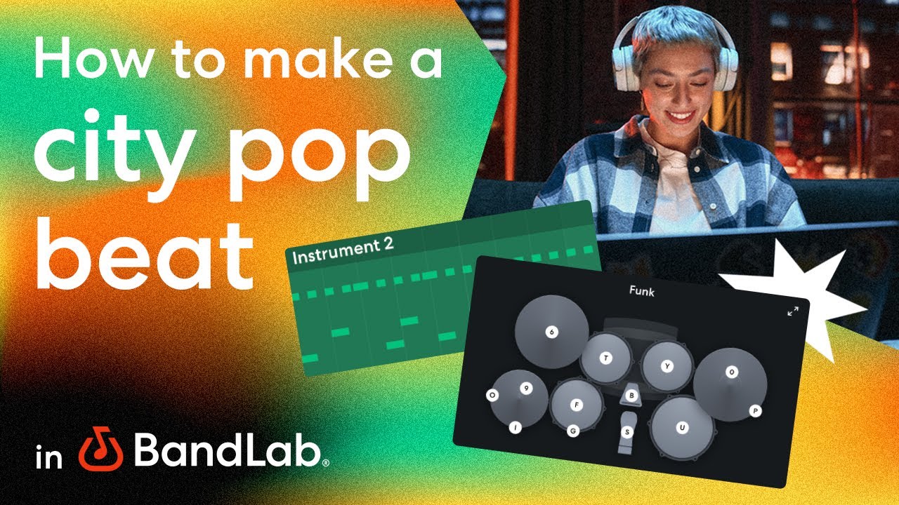 Make a city pop beat in BandLab's free web Studio (BandLab Tutorial)