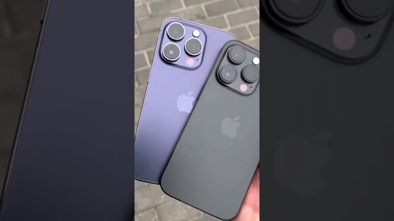 iPhone 14 Pro Space Black Vs  Deep Purple #iphone14 #shorts