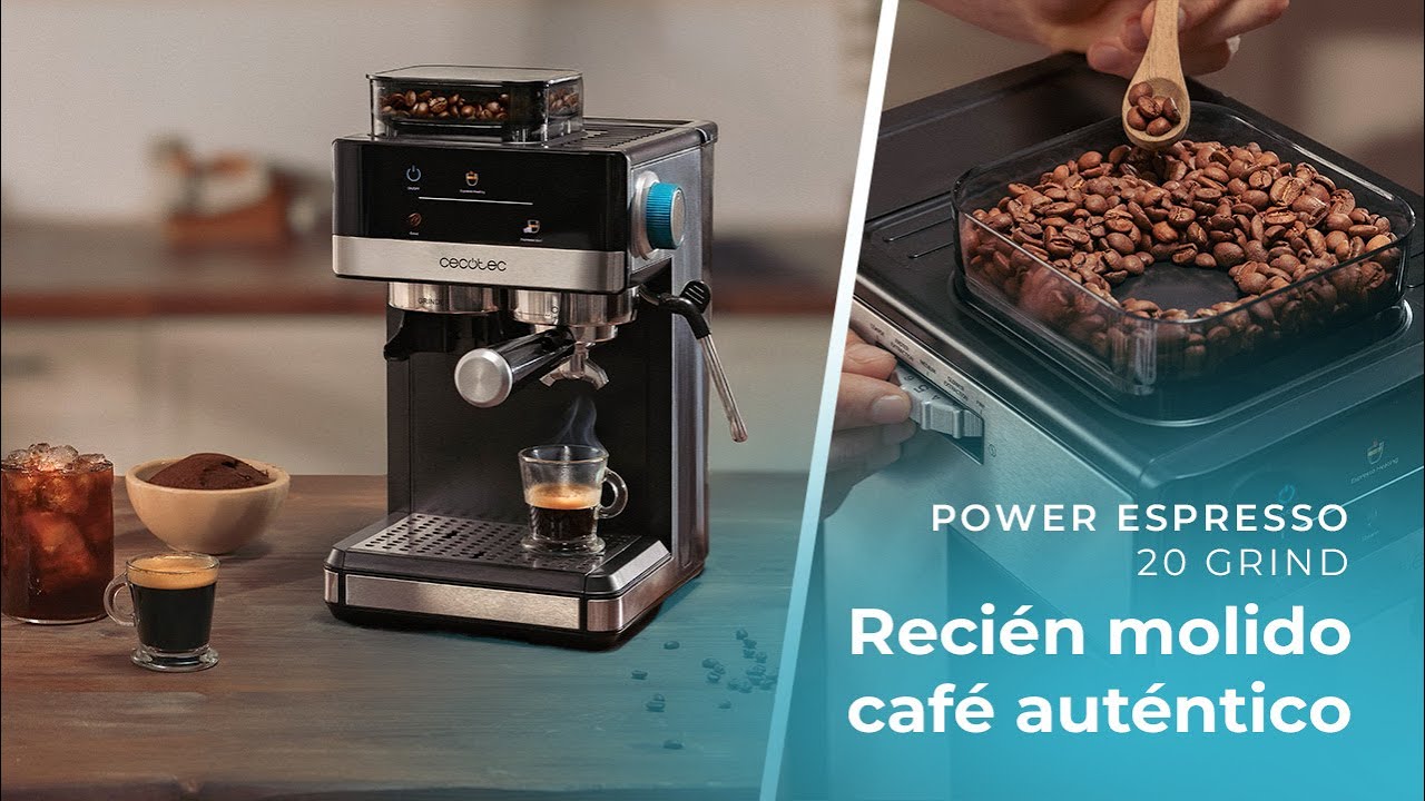 Cafetera Espresso Power Espresso 20 Grind , 1350W, 20 Bares, Dep&oacute;sito de 1.7L y Molienda Ajustable