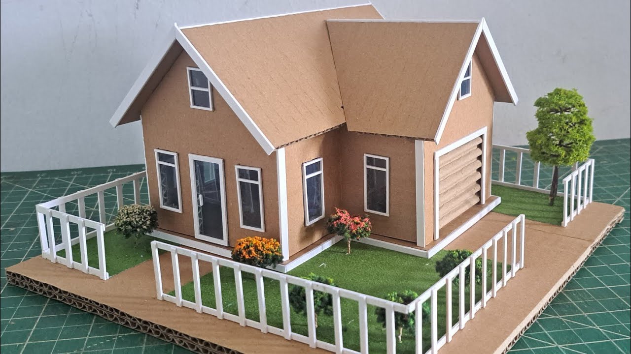 CARA MEMBUAT MINIATUR RUMAH DARI KARDUS #82 rumah dari kardus