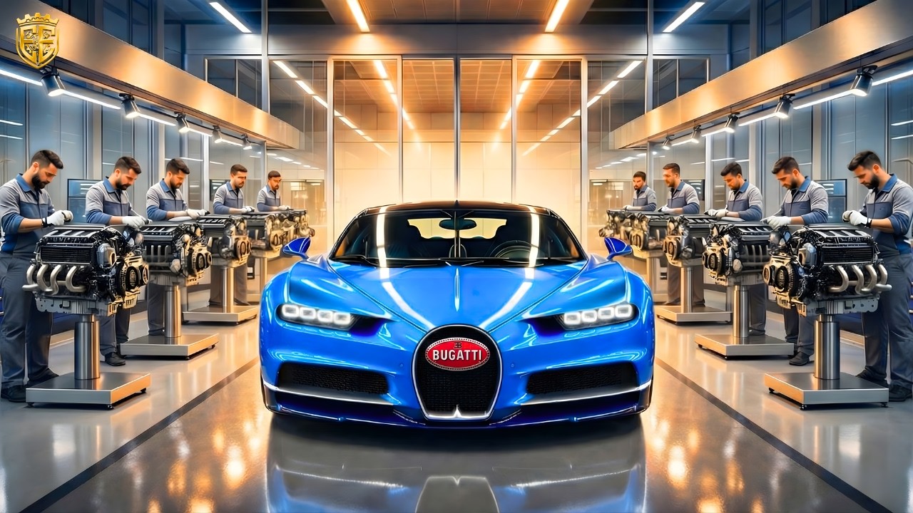 Como o MOTOR BUGATTI é Montado – 1.600 Cavalos de Pura Engenharia