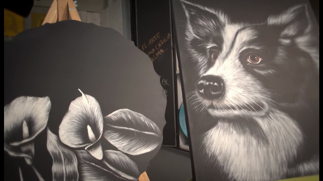 Pincel seco Calas con Acrílico Decorativo AD