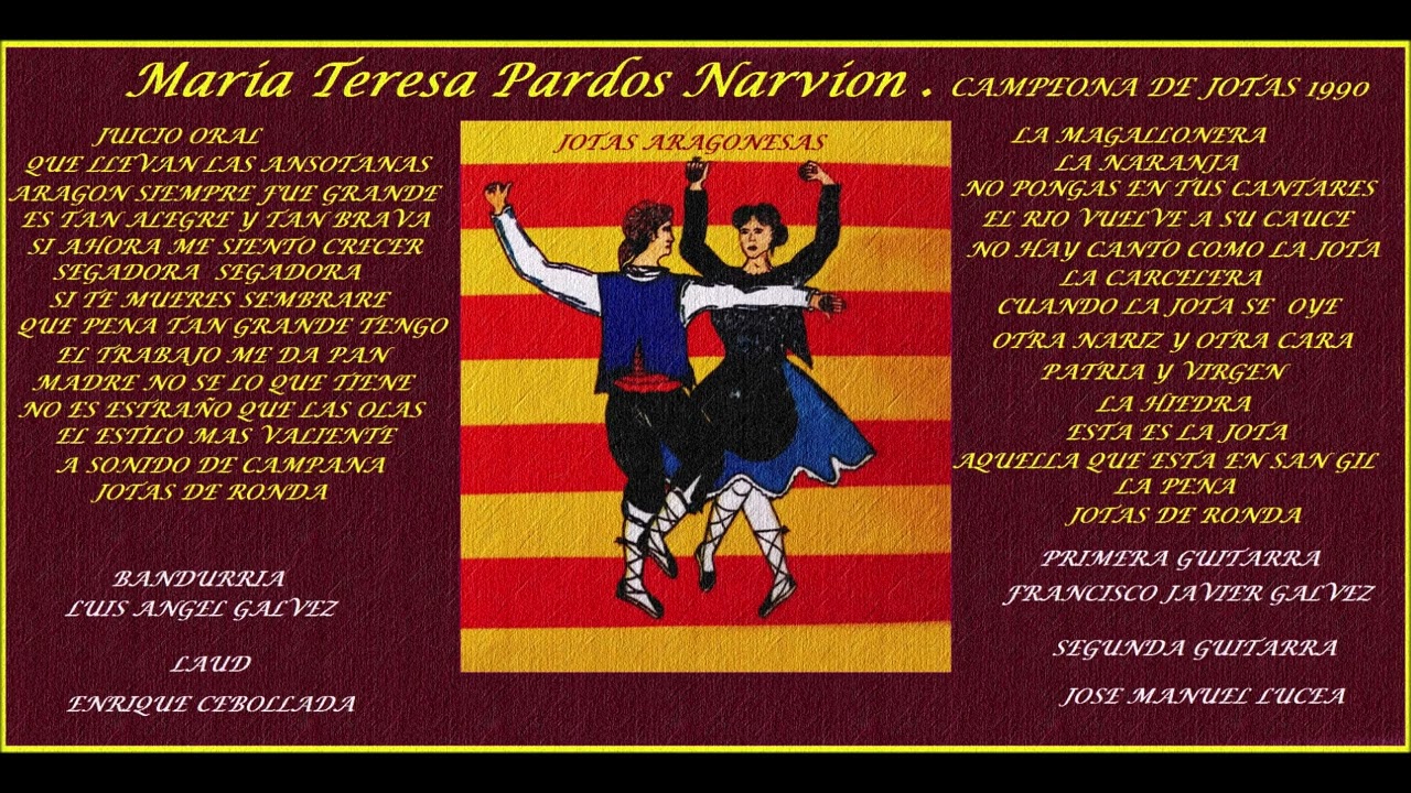 MARIA TERESA PARDOS .  JOTAS ARAGONESAS . 1990 .