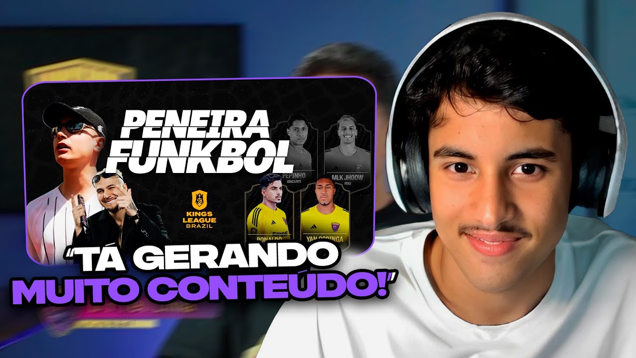 RENATO REAGE: PENEIRA FUNKBOL - BASTIDORES DO DRAFT DA KINGS LEAGUE (COMPLETO) | FUNKBOL CLUBE