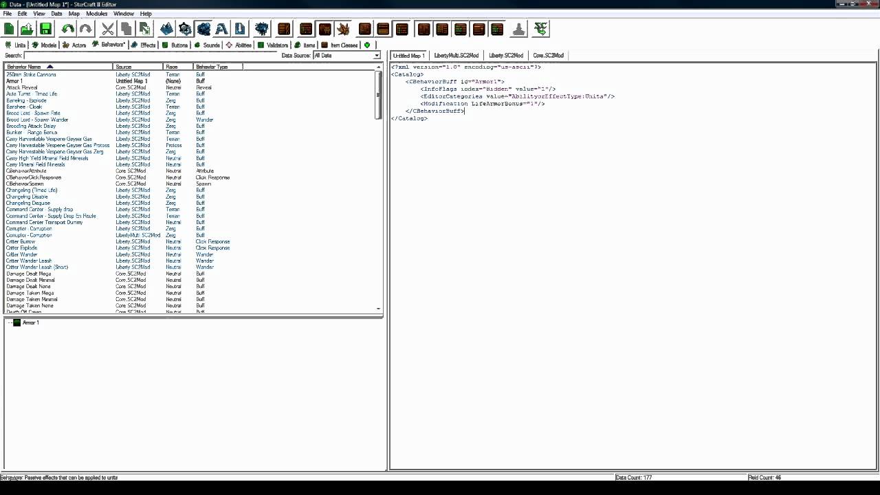 XML in the Data Editor (SC2 Editor Tutorial)
