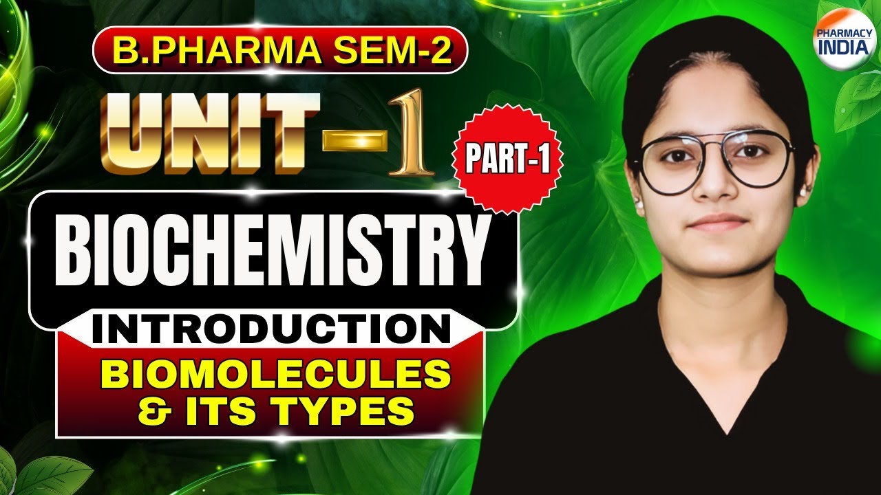 Biomolecules & Its Types | Biochemistry | B.Pharm | 2nd Semester | Part - 1 #biochemistry #bpharmacy