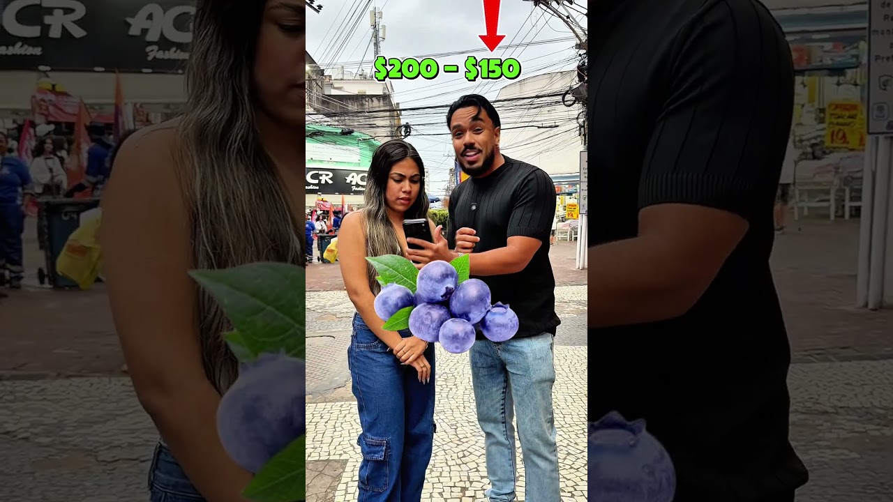 🤑Como ganhar DINHEIRO F&Aacute;CIL na rua adivinhando as FRUTAS😍 #quiz #brincadeiras #desafios