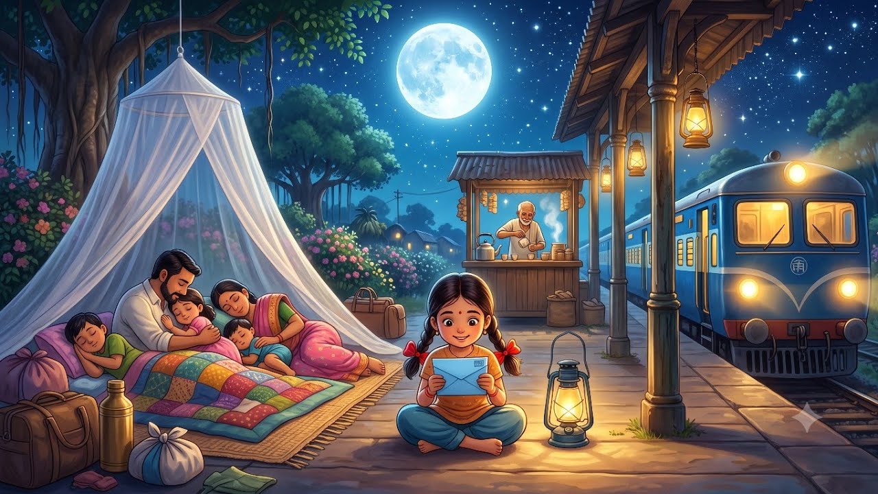 90s Village Rain Night 🌩️ Family Sleeping in Mosquito Net, Hailstorm Outside & Fresh Cow Khees