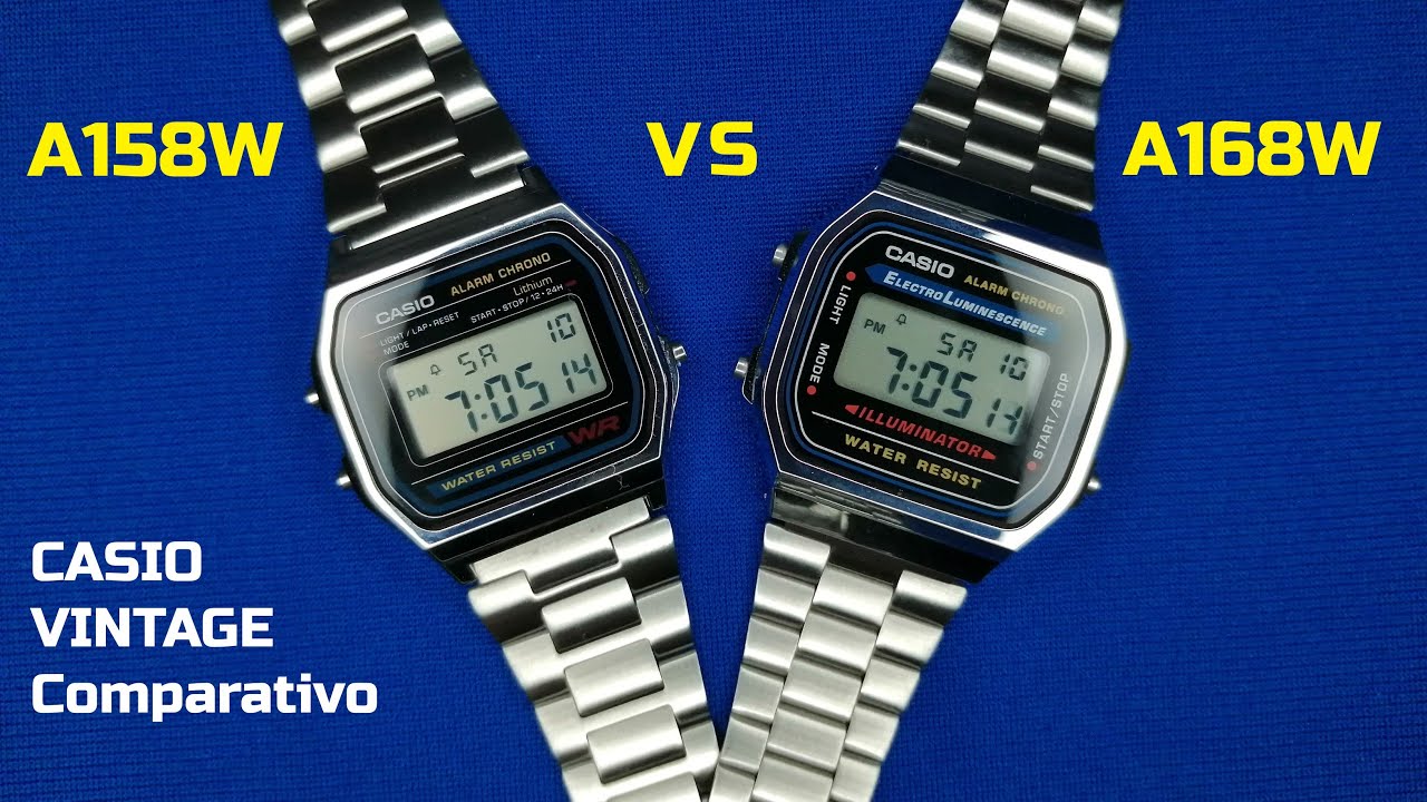 ¿Qué Tan Diferentes Son? Modelos CASIO Retro A168 y A158