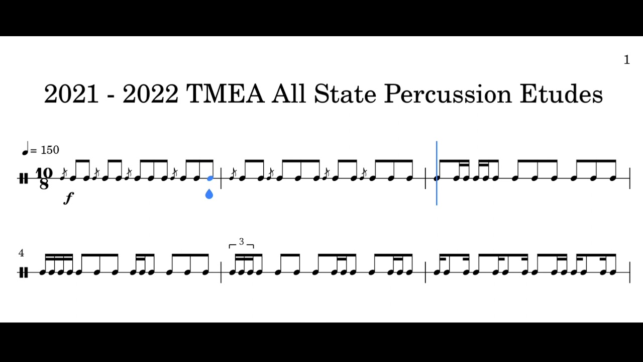 2021 - 2022 TMEA PERCUSSION ETUDES
