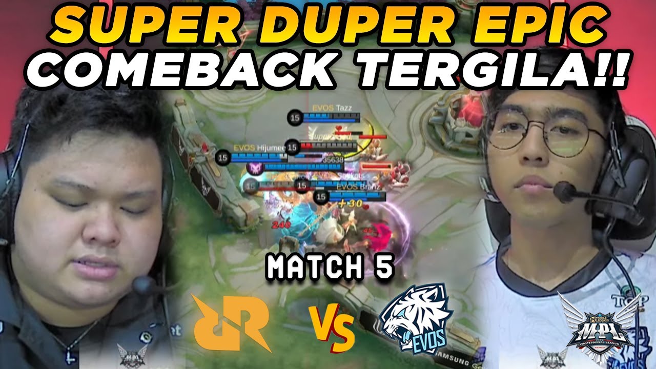 GA NGERTI LAGI GW GAME INI TERLALU GILAA!! SUPER DUPER EPIC COMEBACK EVOS!! - RRQ vs EVOS Match 5