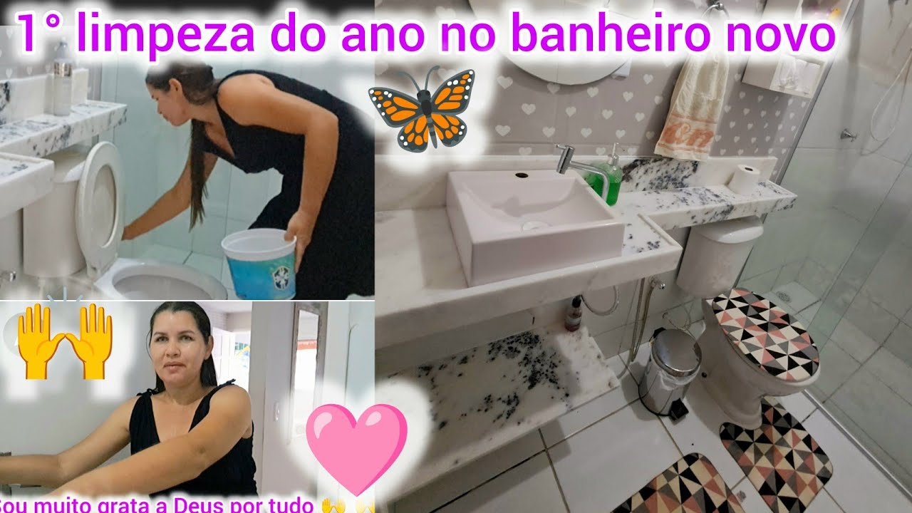 FAXINA NO BANHEIRO  POS REFORMA ✅️GRATA A DEUS POR TUDO 🙌 