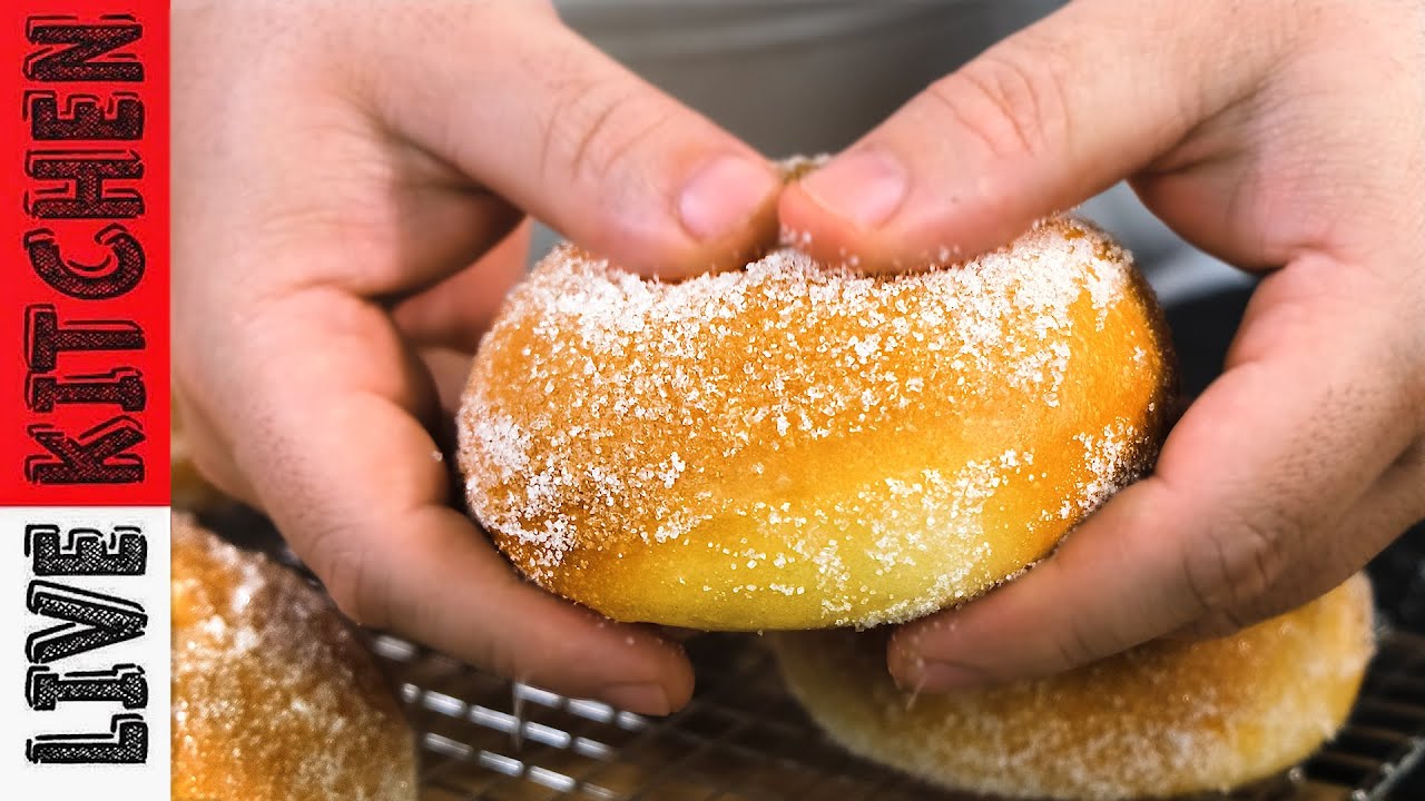 Без молока - Без яиц - Без масла - Рецепт мягких и пушистых пончиков! Пончик без миксера.