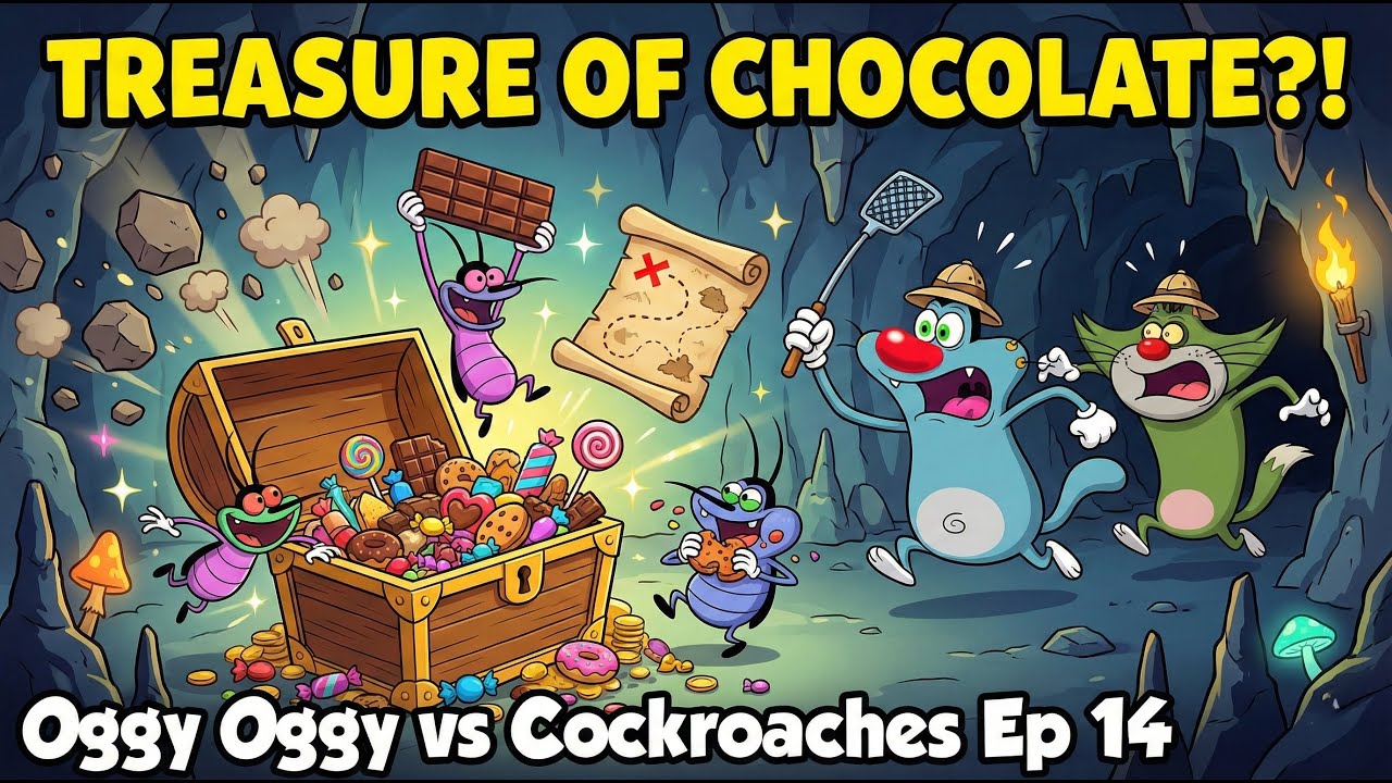 Oggy and the Cockroaches Treasure Hunt Adventure with Chocolate Surprise! 😂 | Episode 14 | Yes-Babys