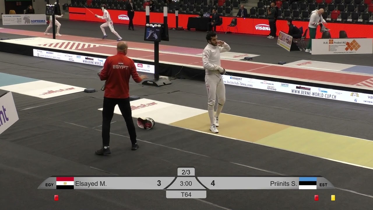 2024 385 T64 10 M E Individual Bern SUI WC YELLOW PRIINITS EST vs ELSAYED EGY