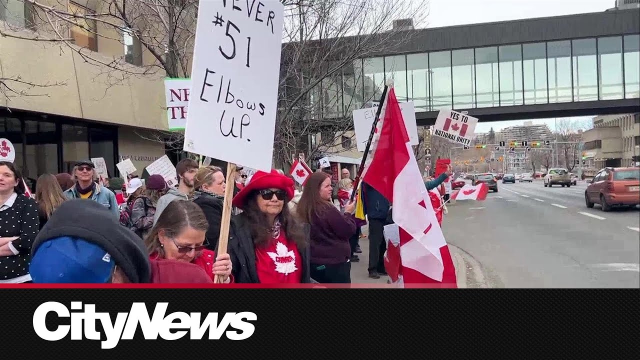 Calgarians join in on day of nationwide solidarity against U.S administration