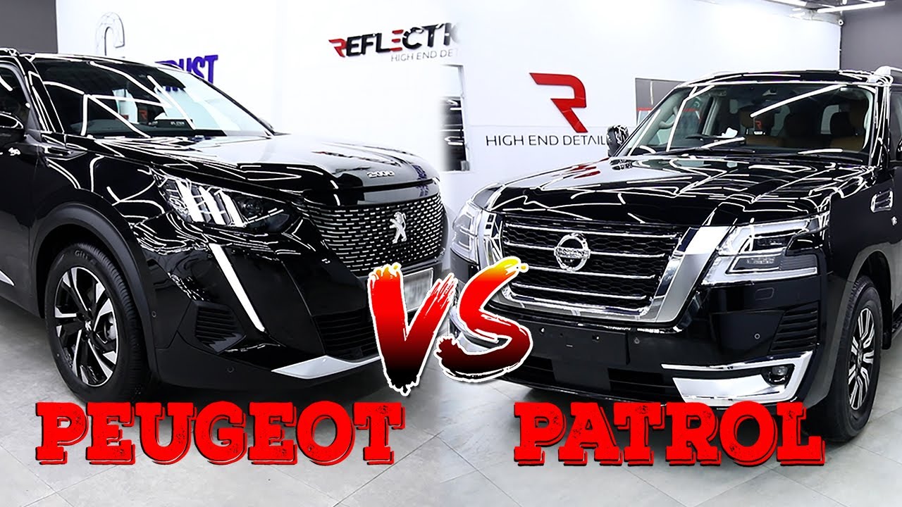 Peugeot 2008 VS Nissan Patrol | Ceramic Coat VS Paint Protection Film (PPF) | Reflection