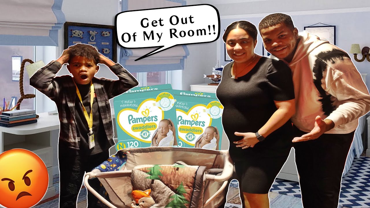 TURNING JALEN'S ROOM INTO THE BABY ROOM TO SEE HIS REACTION!! (BAD IDEA)