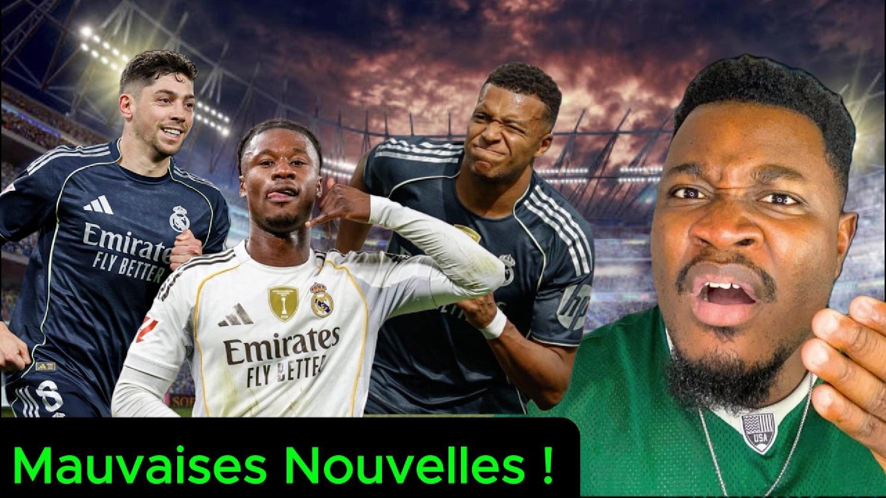Coup dur pour le Real Madrid | Mauvaise nouvelle avant City