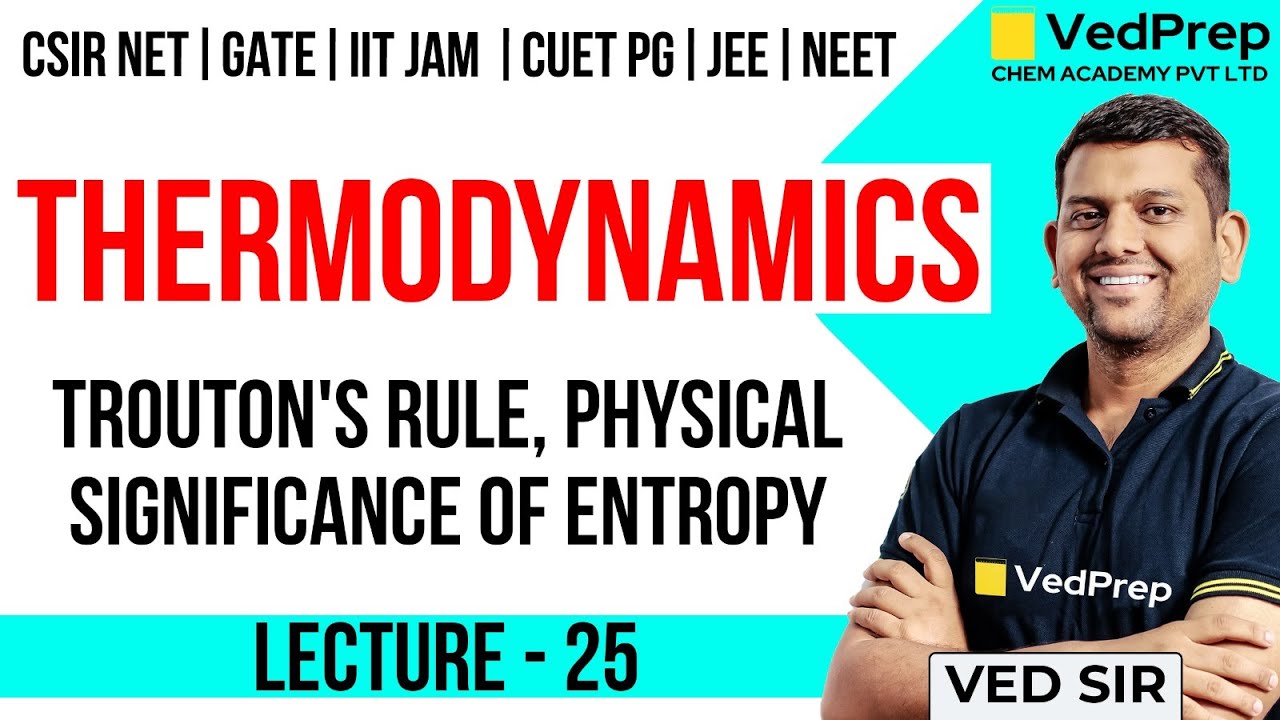 Thermodynamics l Physical Significance of Entropy | Trouton's Rule | CSIR NET | GATE |  IIT JAM
