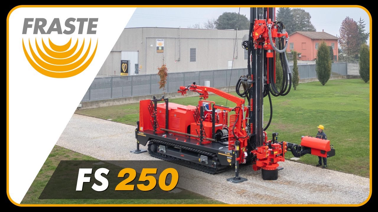 Fraste 𝗙𝗦 𝟮𝟱𝟬 geothermal drilling rig capable of 20° angle drilling for fast and versatile use