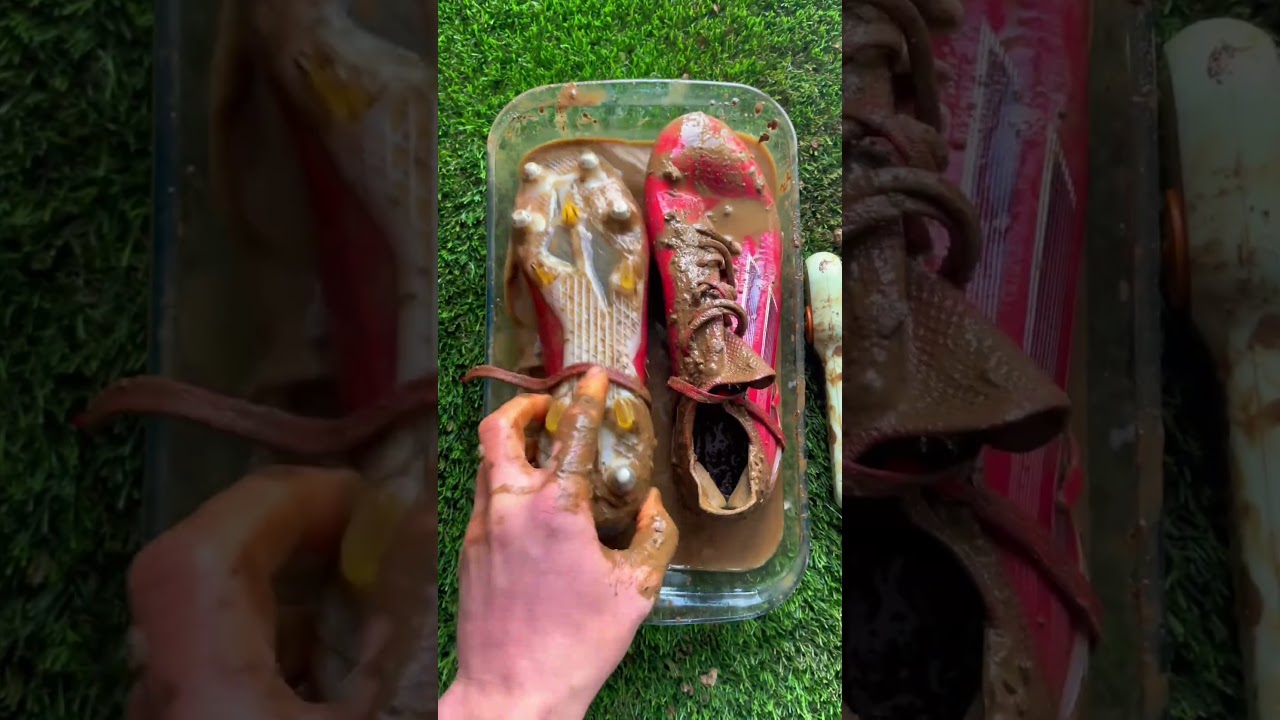 These Adidas speedflow&rsquo;s get a massive cleaning in ASMR !