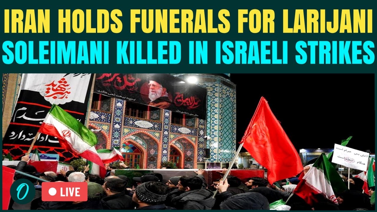 Iran Ali Larijani Funeral LIVE: Iran Holds Funeral for Larijani, Soleimani | Iranians Flood Streets