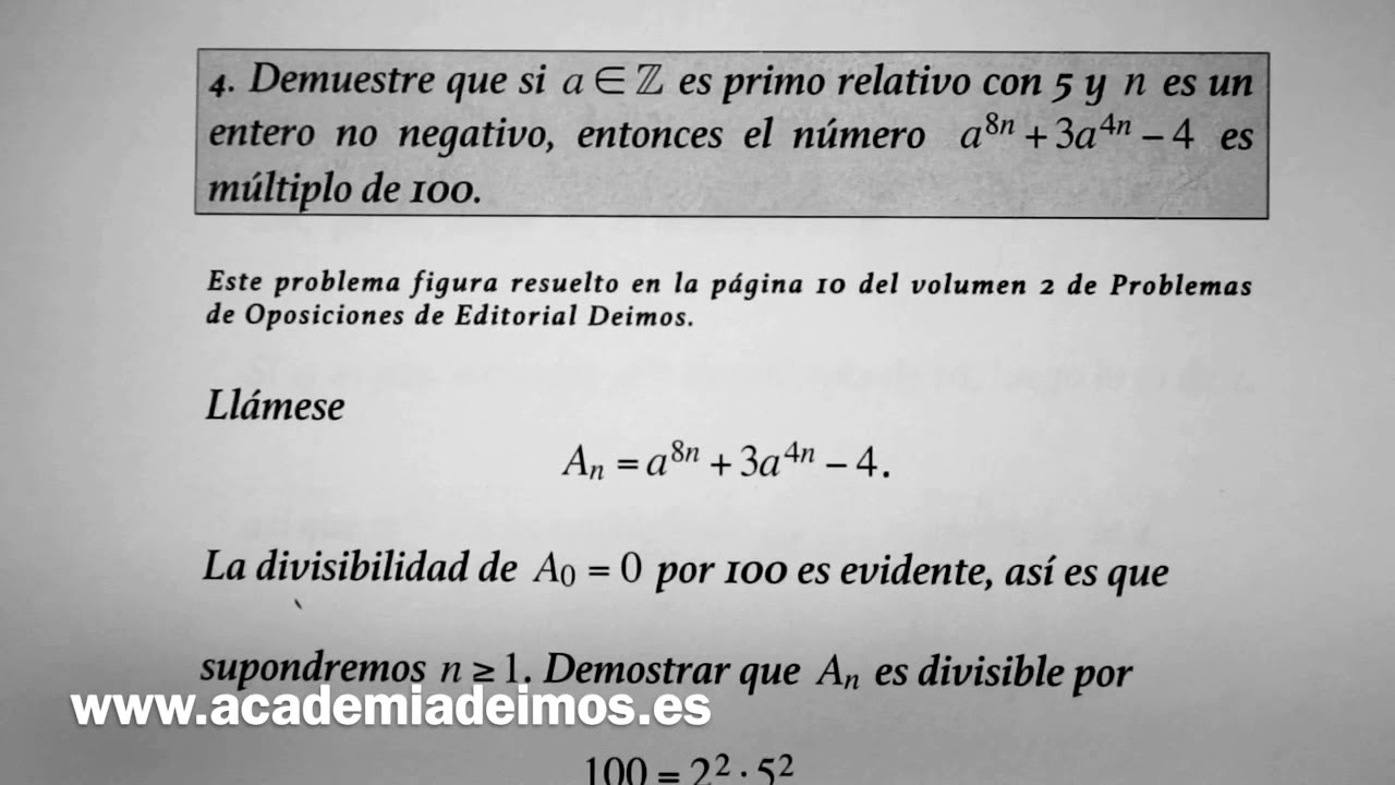 Problema resuelto Oposiciones Secundaria Matemáticas 1