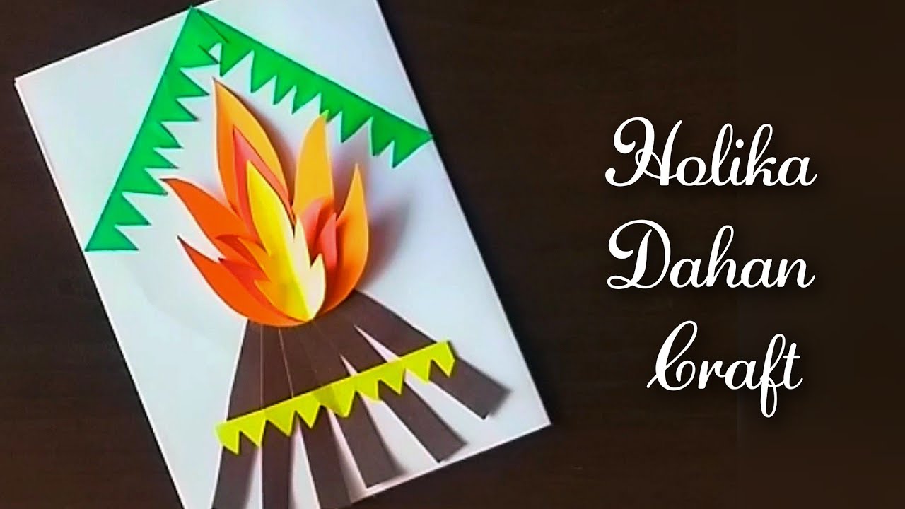 holika dahan  craft making idea // how to make holika dahan paper craft  // holi special craft 