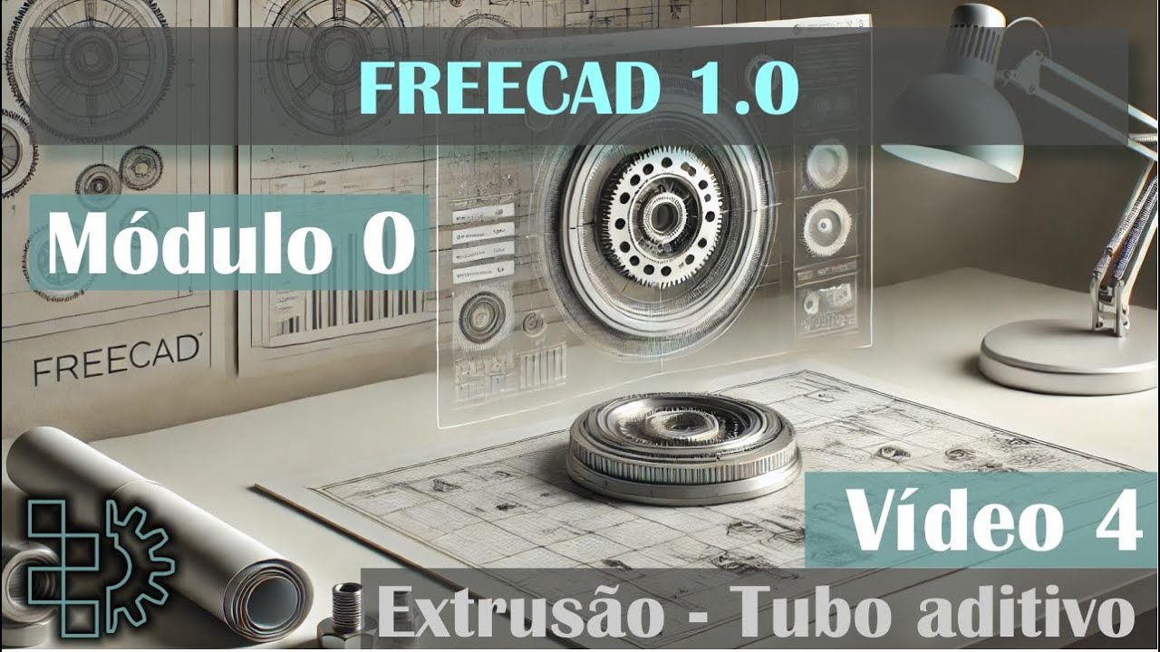 FreeCAD - 04 - Extrusão ao caminho - Tubo aditivo