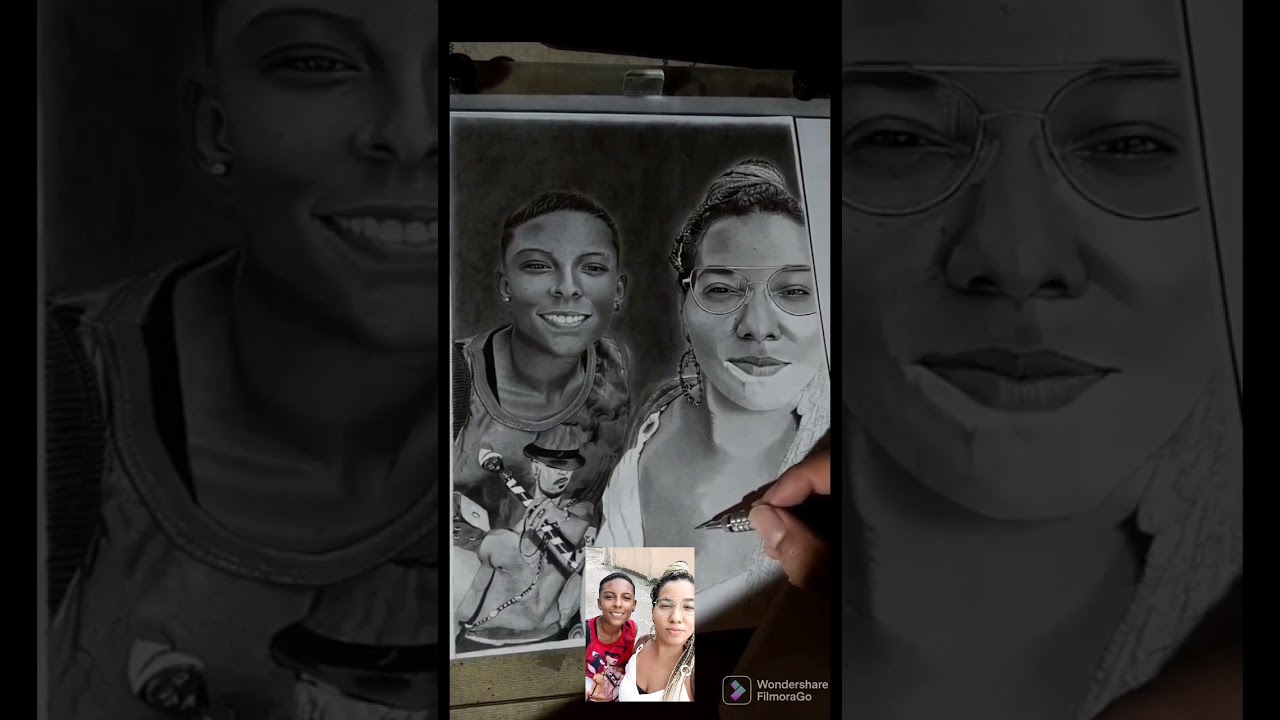 DRAWING x REFERENCE (desenho realista t&eacute;cnica grafite sobre papel Lana Bristol) #shorts #art