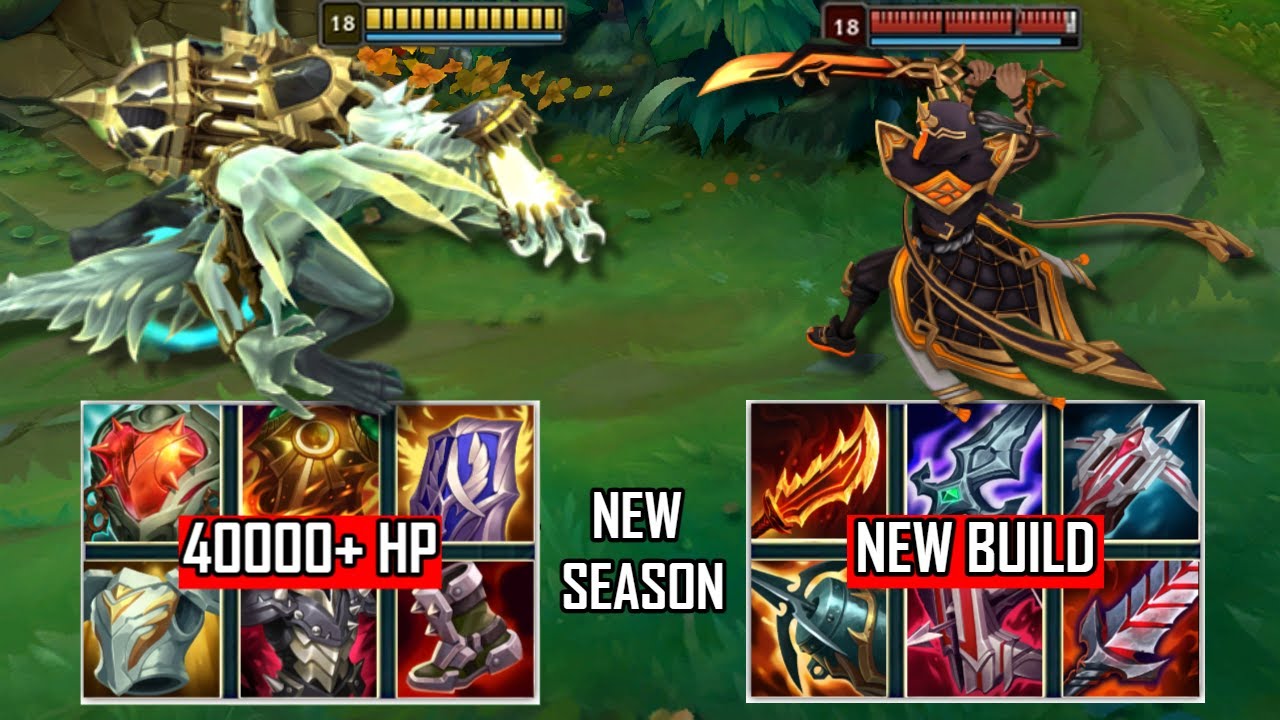 NEW BUILD MASTER YI vs 40K HP CHO'GATH FULL BUILD FIGHTS & Best Pentakills!