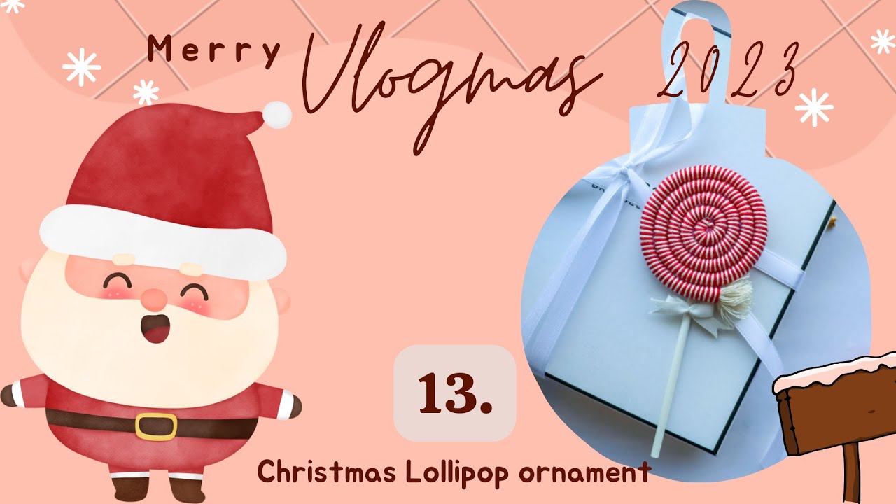 Vlogmas 13 - Christmas Lollipop Ornament Macrame I Aisha Home Design