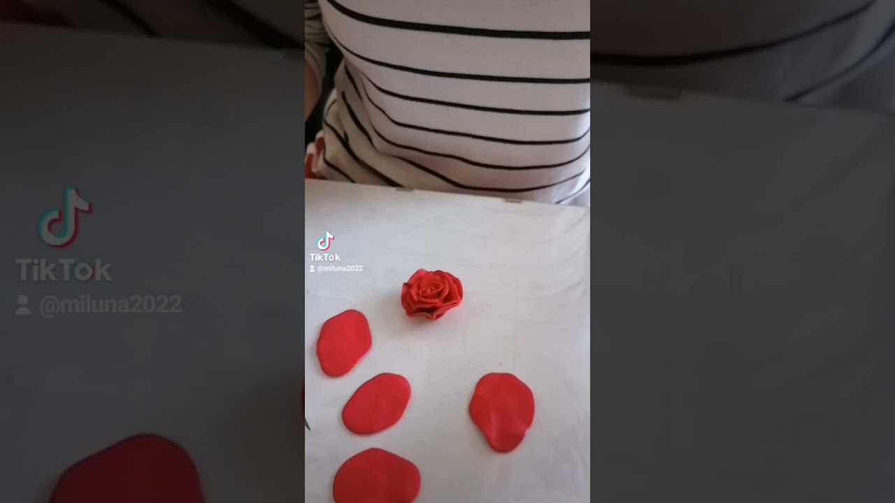 rose rosse di argilla polimerica