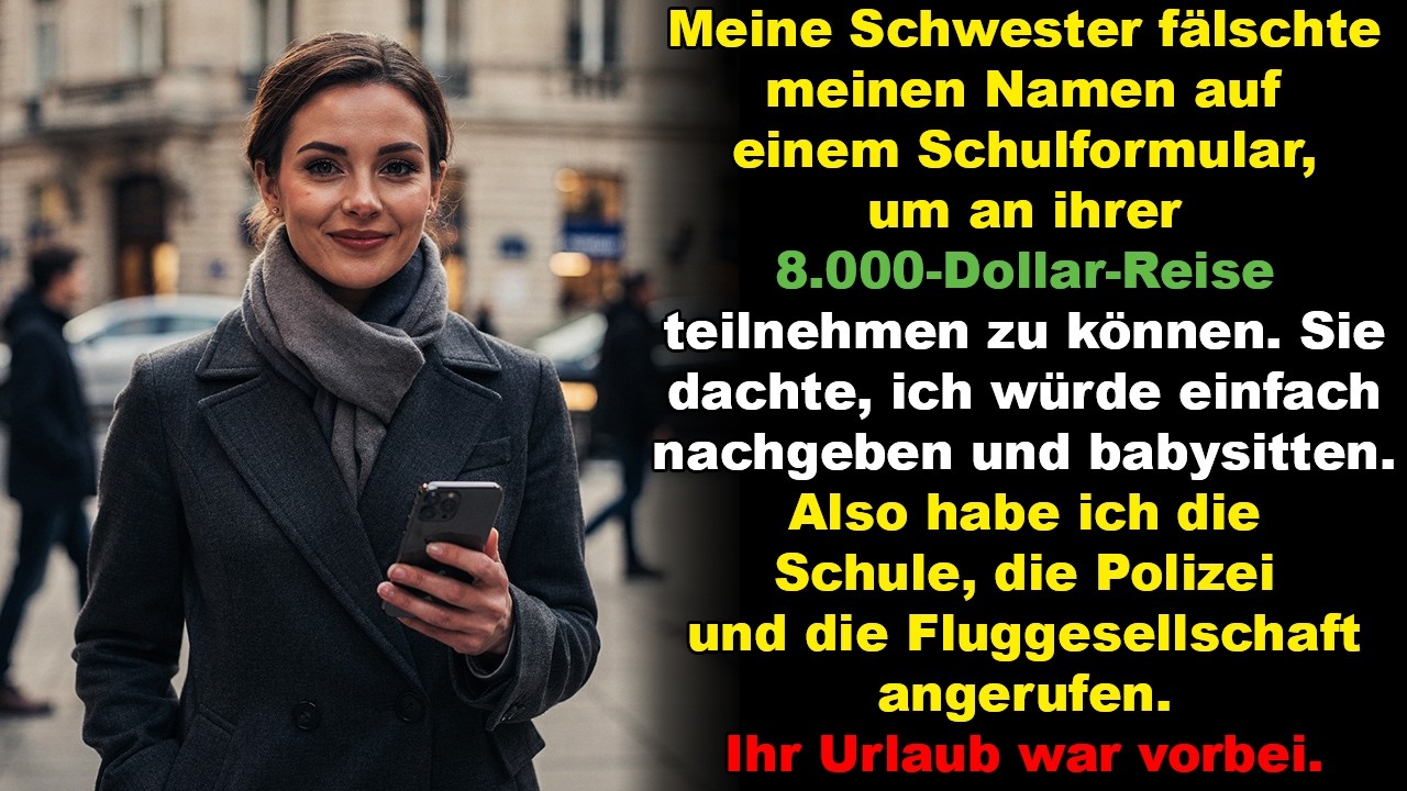Meine Schwester hat meinen Namen auf einem Schulformular gefälscht, um an ihrer 8.000-Dollar-Reise …