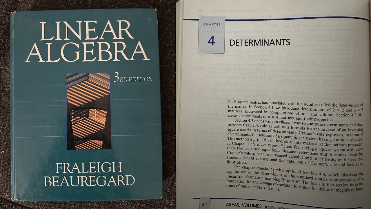 Day 14 – Practicing Math Live (Ch 4. Determinants)