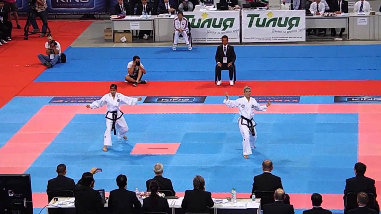 Kim Kum Jong v Thomais Dimitriou. II Dan Female Tul Final ITF World Championships 2013