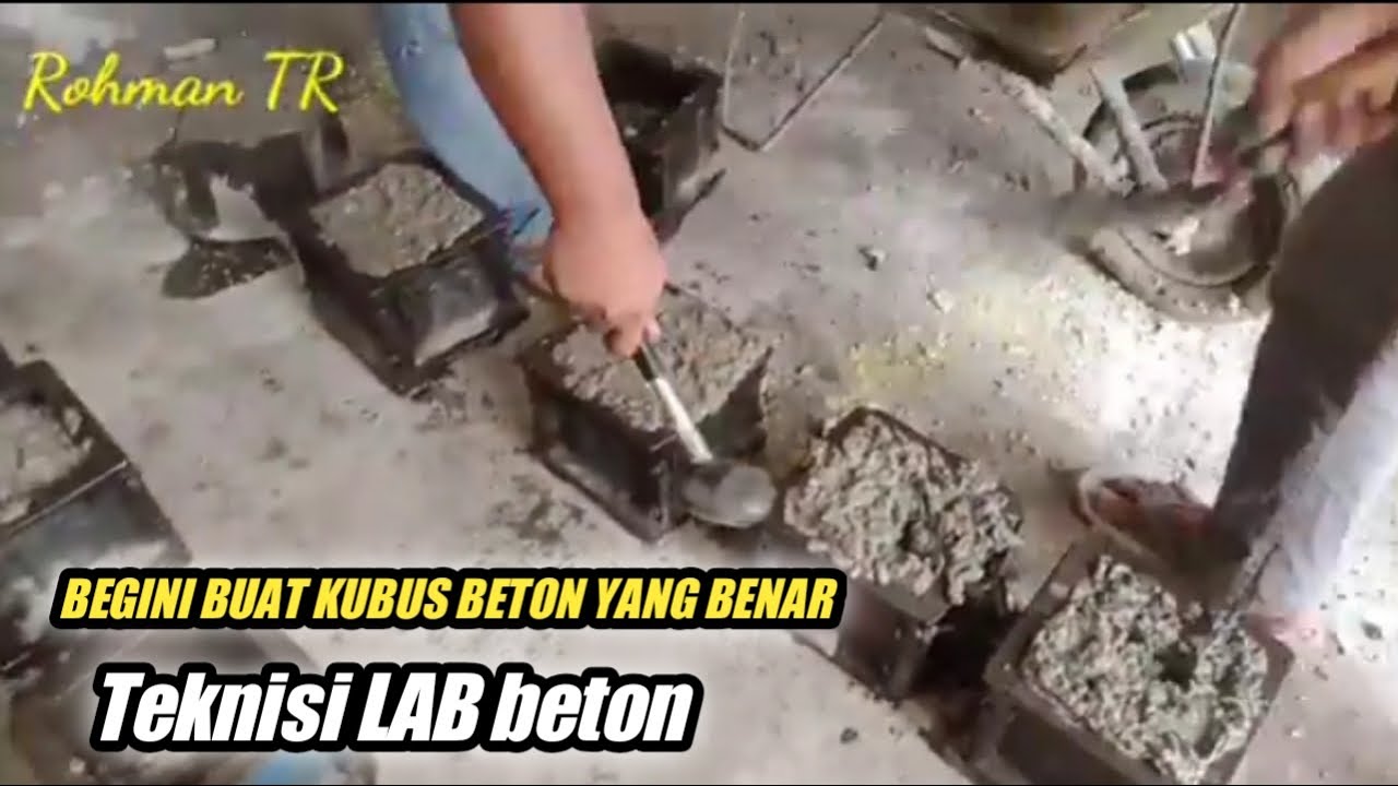 Cara Buat kubus uji BETON  | Teknisi lab batching plant indonesia