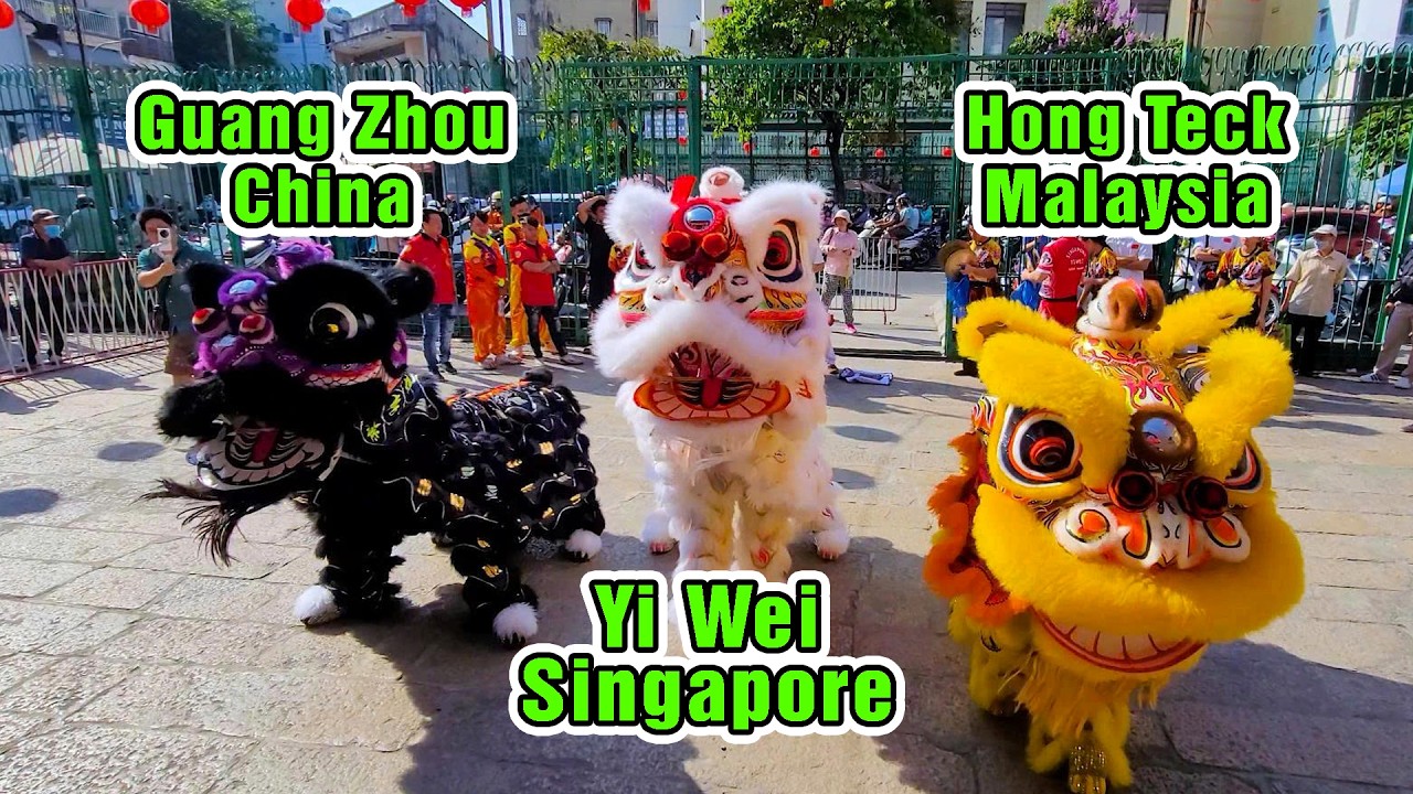 Múa Lân Yiwei Singapore - Hong Teck Malaysia - Guang Zhou China Cúng Chùa Bà Thiên Hậu Chợ Lớn 2026