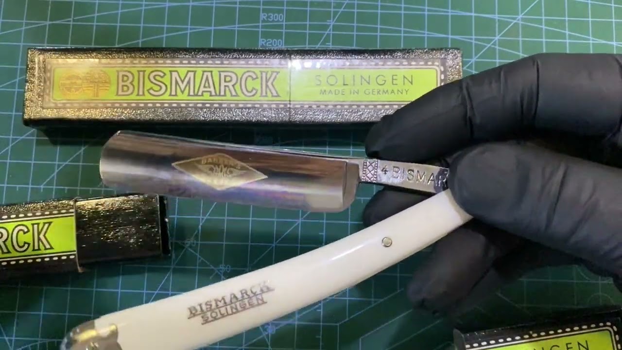 Sealed (NOS) Vintage Bismarck Straight Razors (1930’s) (vid 16)