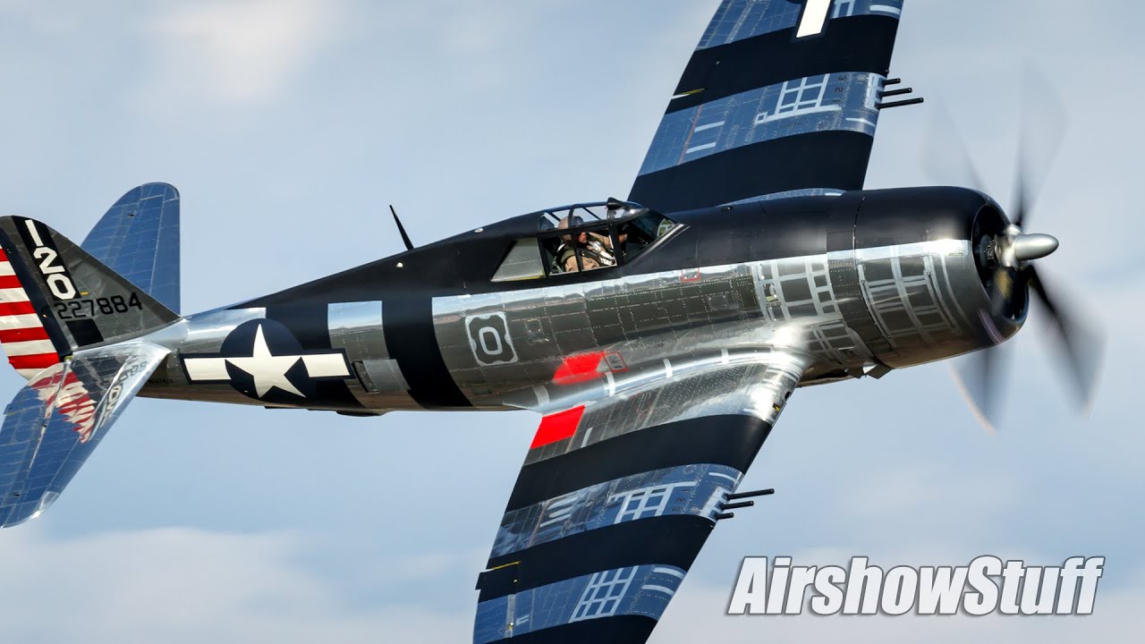 P-47 Razorback Thunderbolt Aerobatics - EAA AirVenture Oshkosh 2023