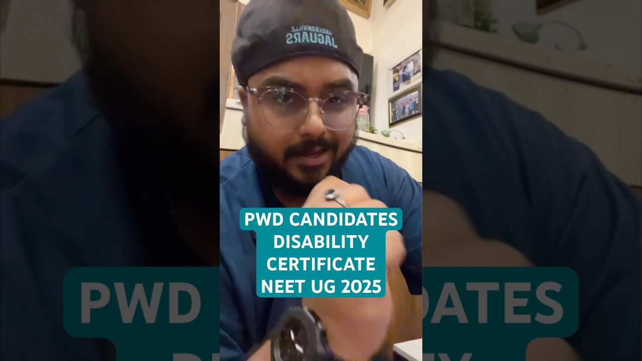 Disability Certificate UDID Card To Carry At Exam Centre Neet UG 2025 Pwd Candidates Compulsory ?