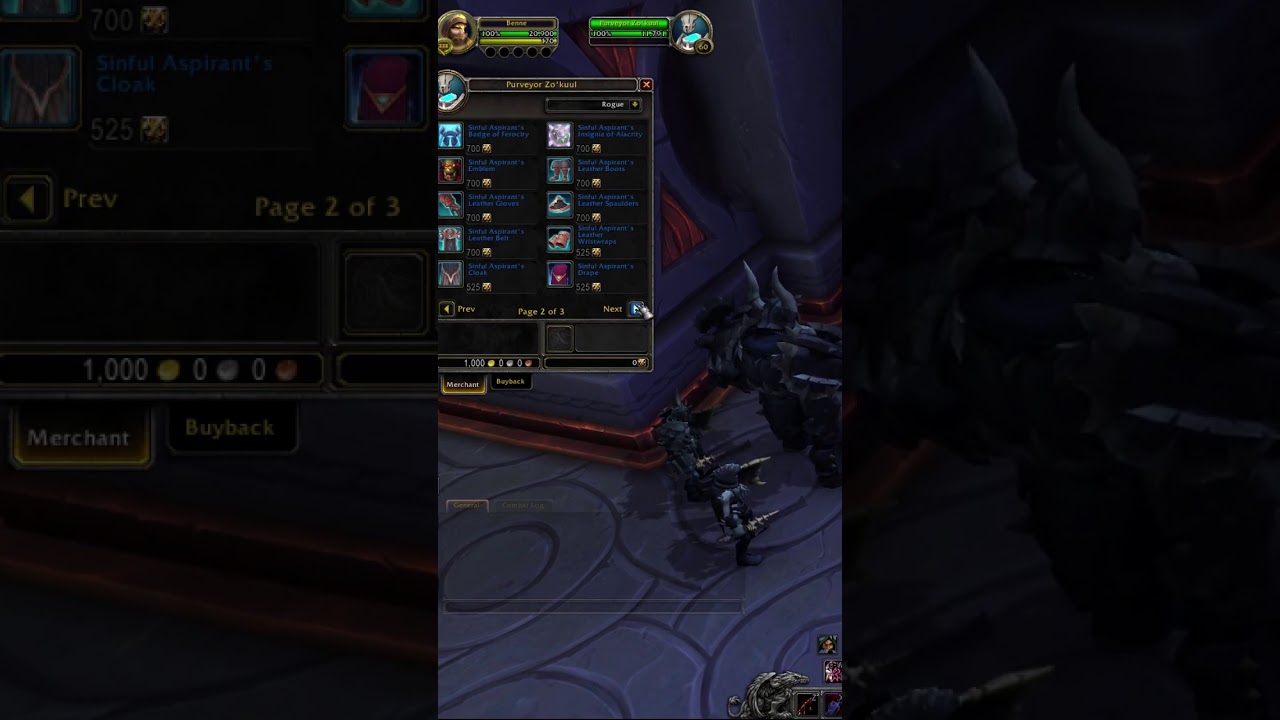 PvP Vendor Sells Normal Dungeon Gear in WoW Shadowlands || World of Warcraft Shadowlands PvP Vendor