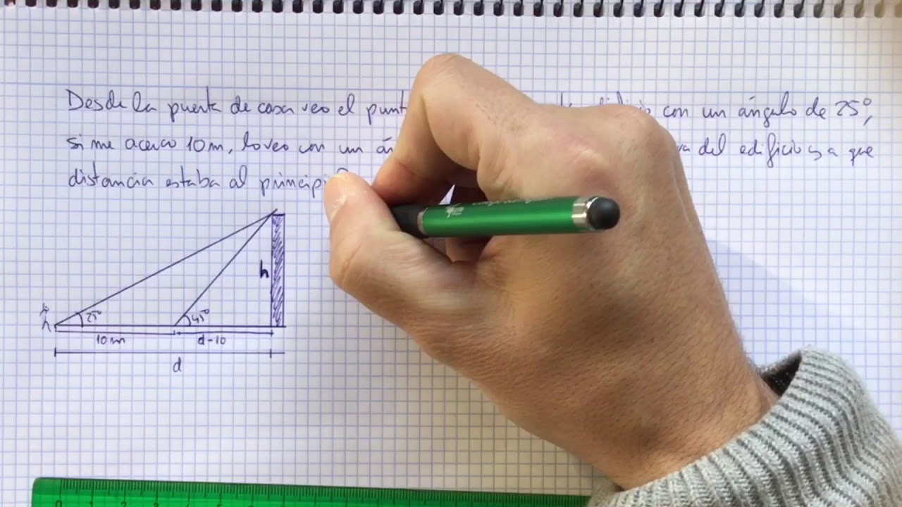 Problema trigonometría: sistema de tangentes