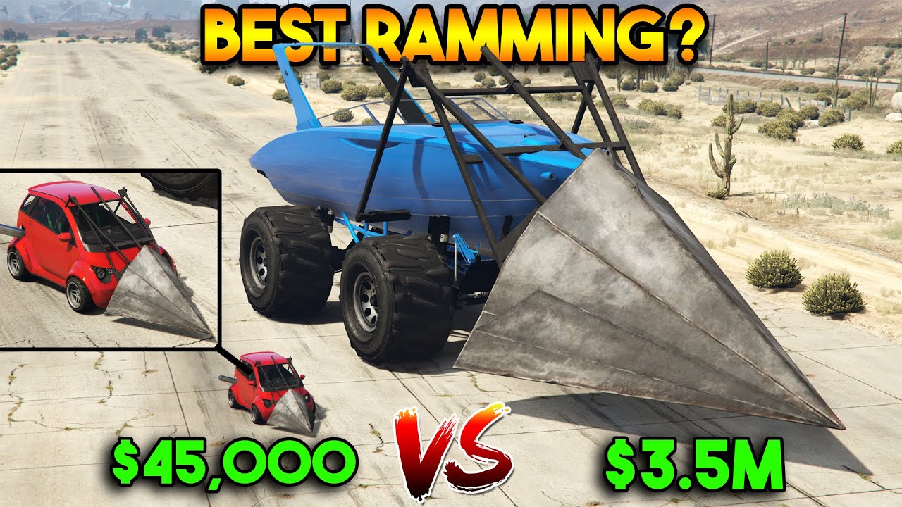 GTA 5 ONLINE : CHEAP RAM CAR VS EXPENSIVE RAMMING MONSTER (WHICH IS BEST?)