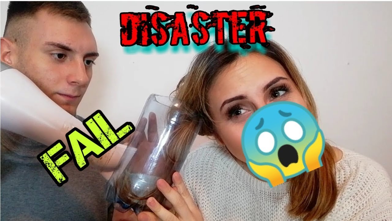 BOYFRIEND TRIES WATER BOTTLE HACK FOR DYSON AIR WRAP! DISASTER!FAIL!